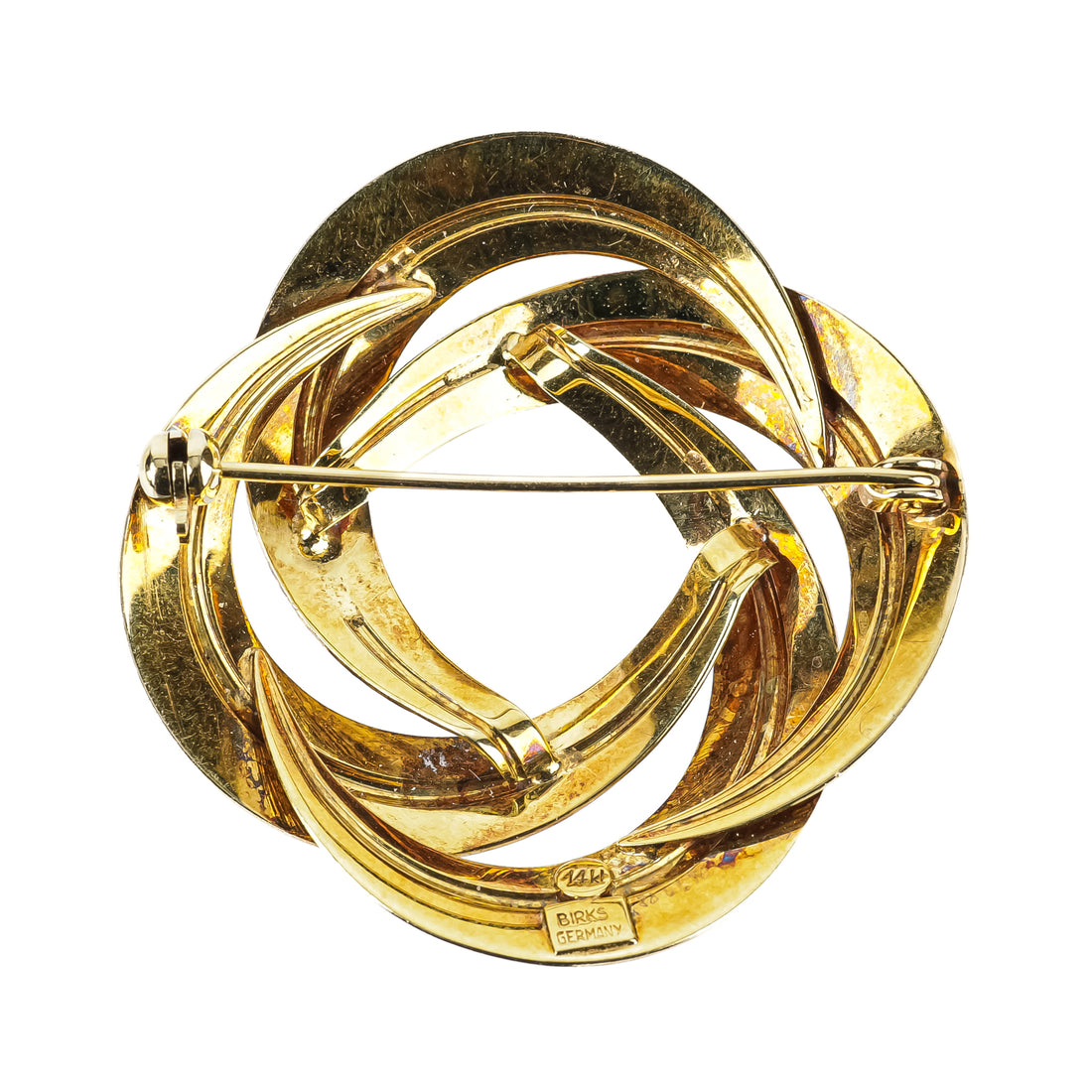BIRKS 14K Yellow Gold Love Knot Brooch