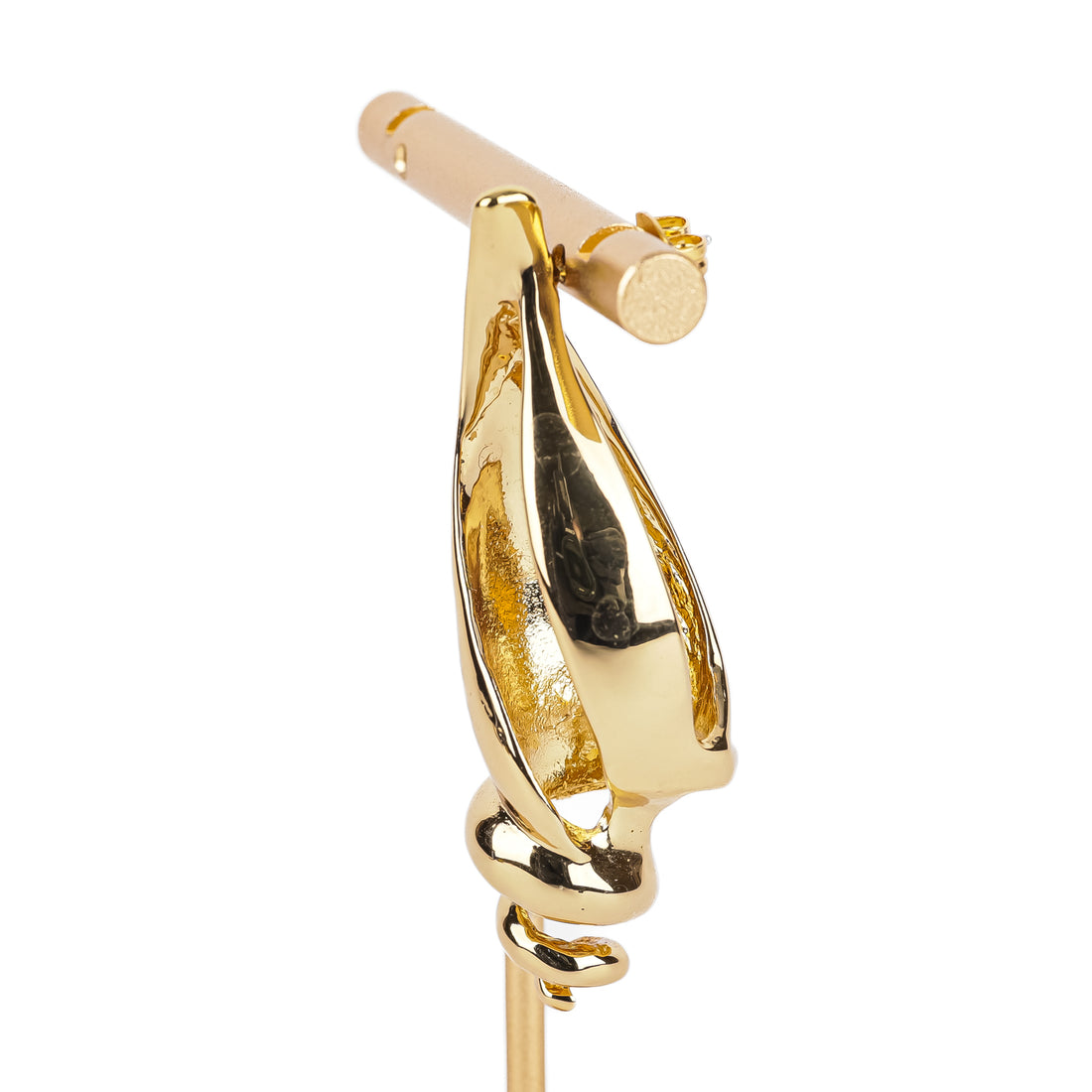 Gold Tone Shell Drop Earrings