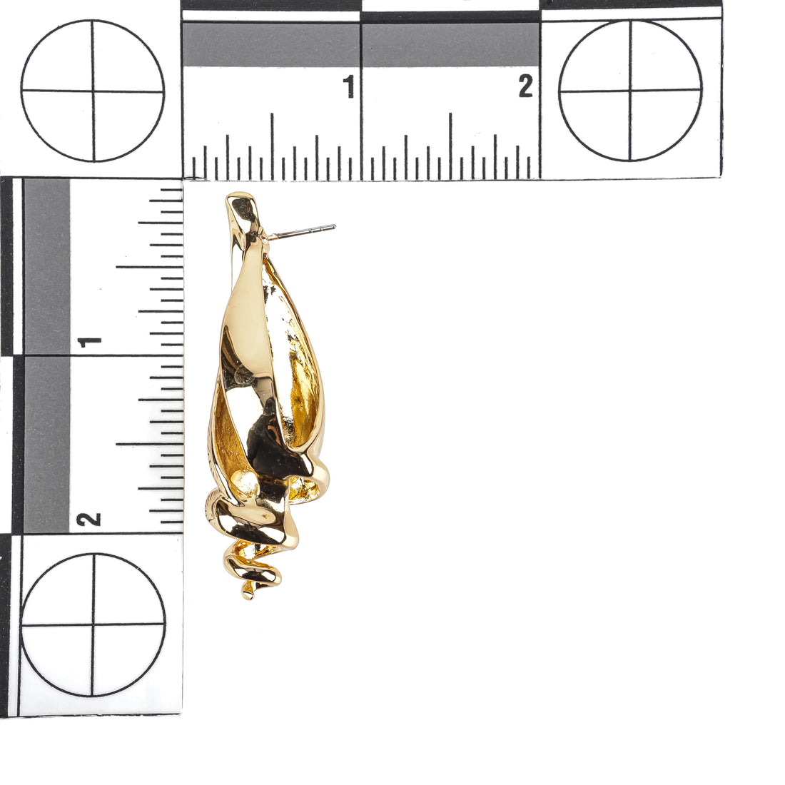 Gold Tone Shell Drop Earrings