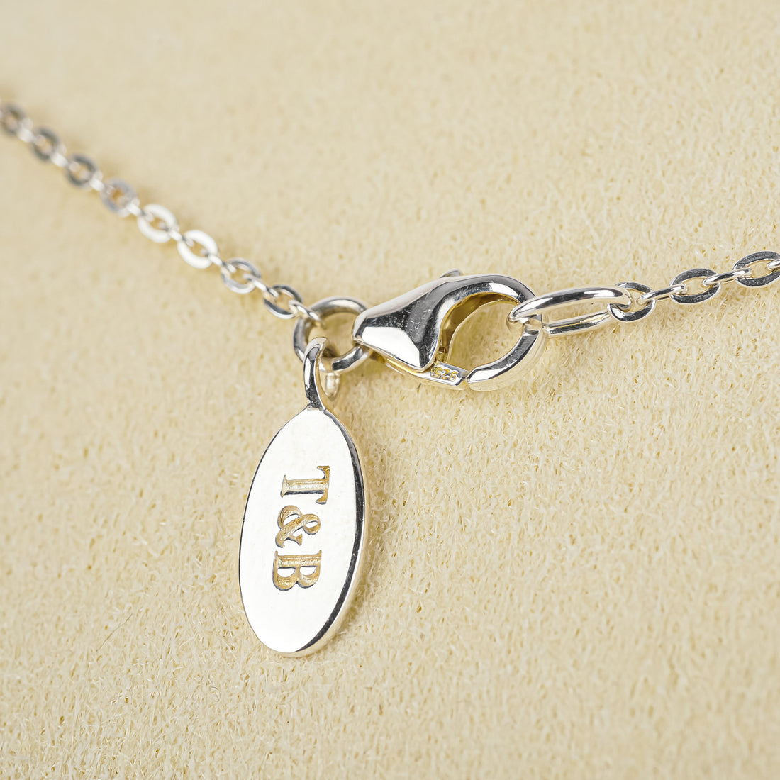 THISTLE & BEE Sterling Oval Tag Pendant Necklace