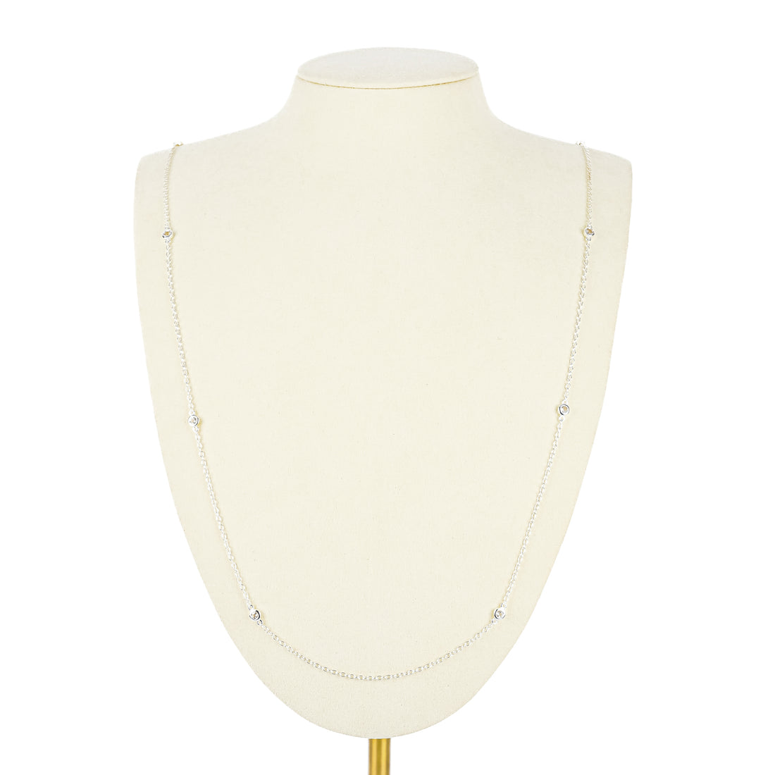 THISTLE & BEE Sterling Quartz Station Necklace