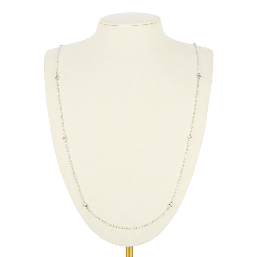 THISTLE & BEE Sterling Quartz Station Necklace