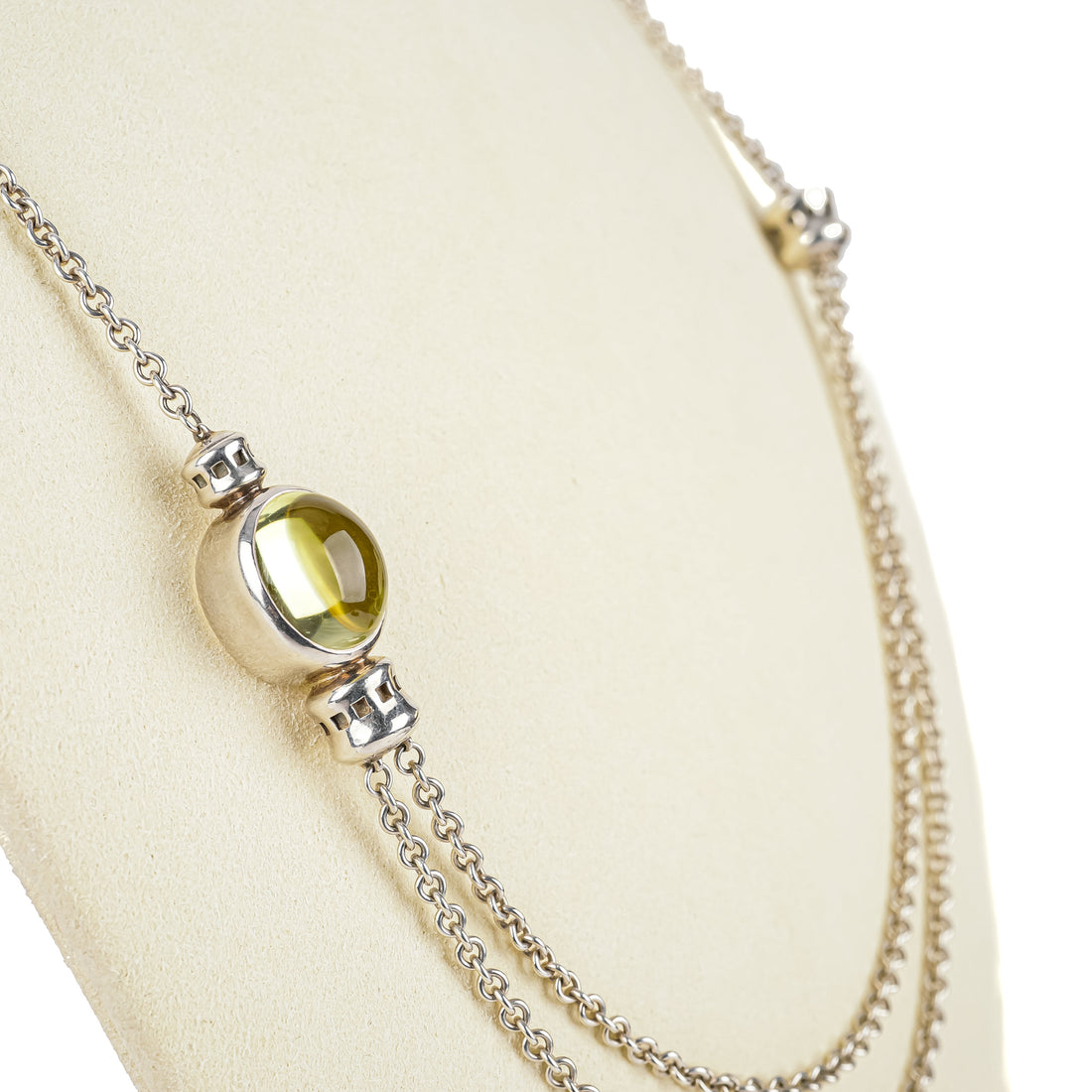 BIRKS Sterling Cabochon Citrine Necklace