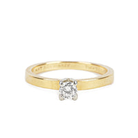 14K & 18K Yellow & White Gold Diamond Solitaire Ring