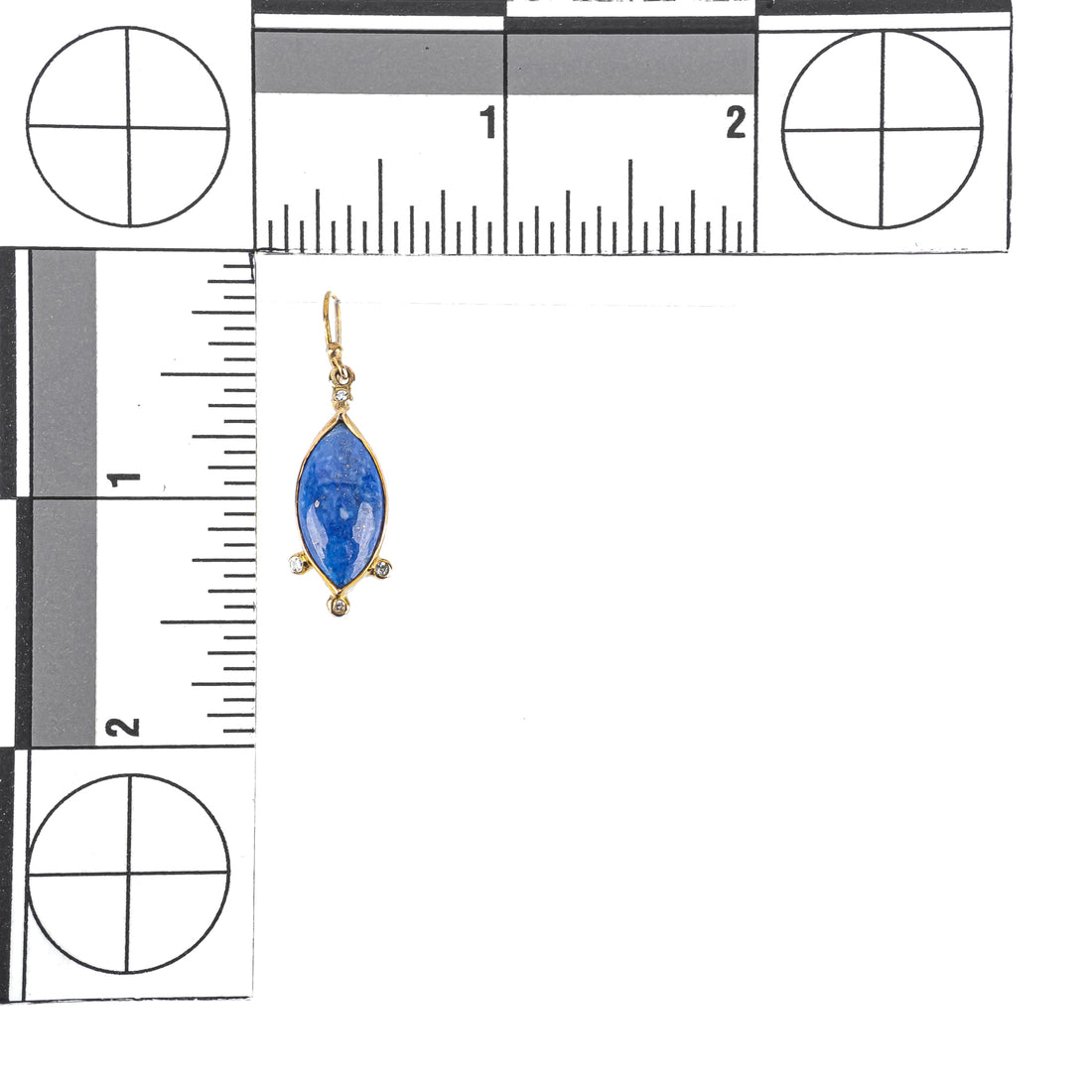 9K Yellow Marquise Lapis Drop Earrings