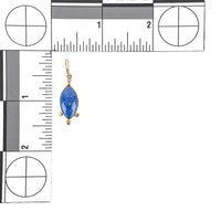 9K Yellow Marquise Lapis Drop Earrings