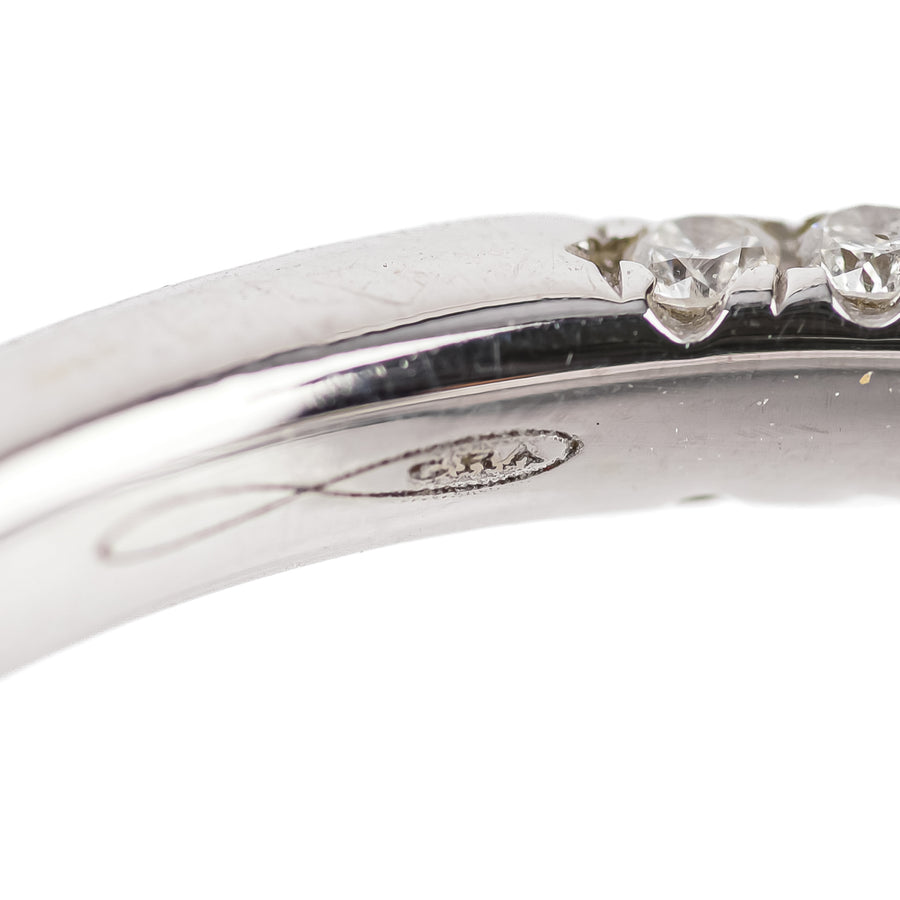 14K White Gold Pave Diamond Band Ring