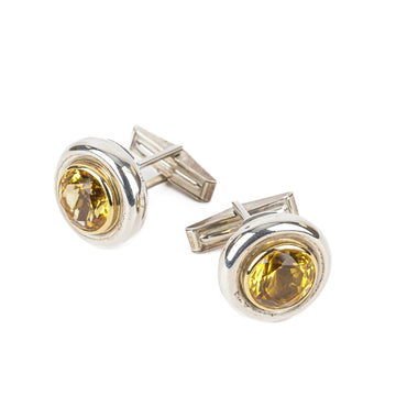 TIFFANY & CO Sterling & 18K Paloma Picasso Cufflinks