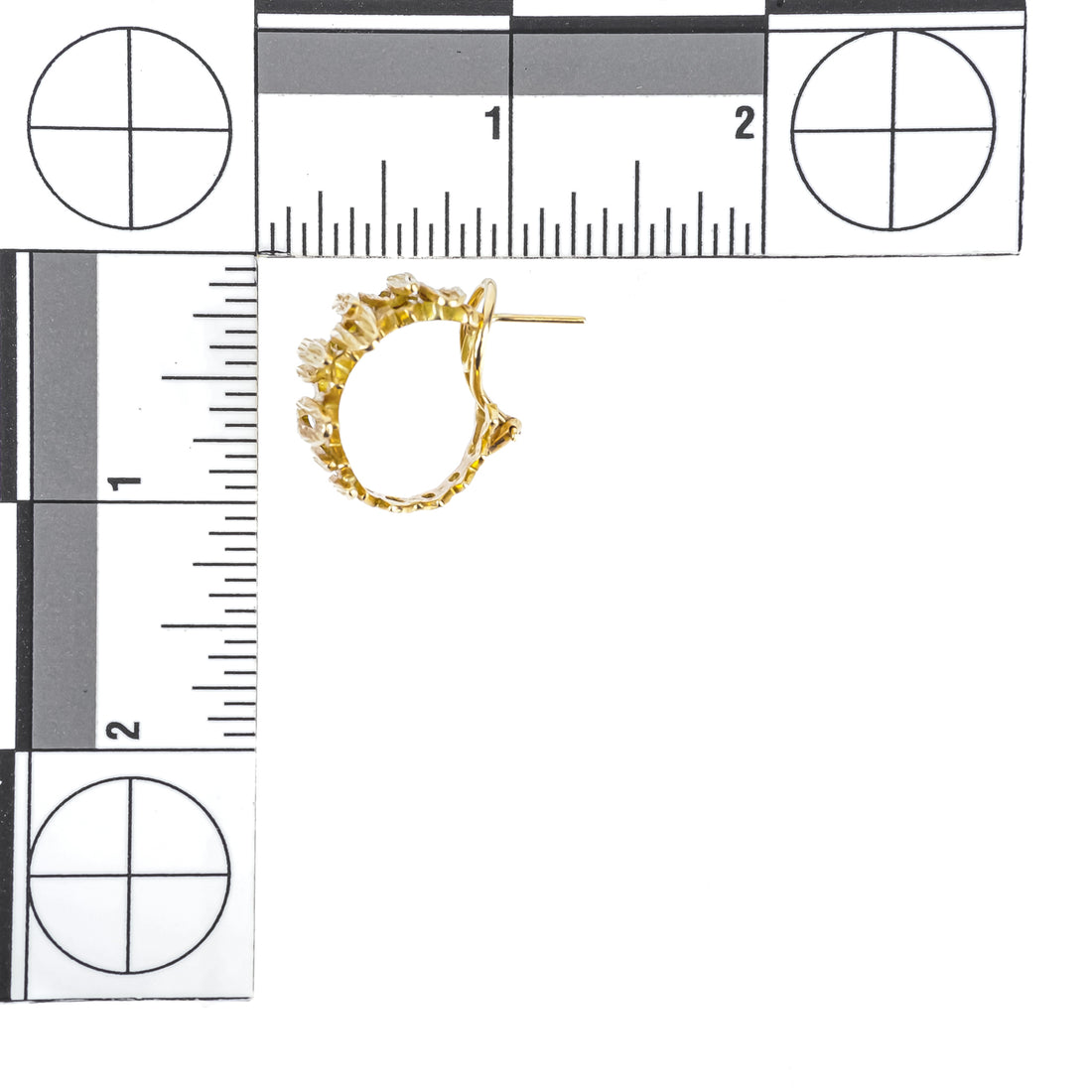 14K Yellow Gold Brutalist Earrings