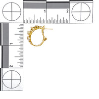 14K Yellow Gold Brutalist Earrings