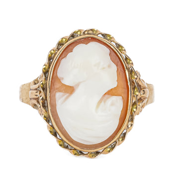 10K Yellow Gold Cameo Ring