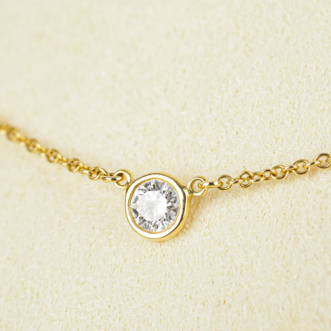 TIFFANY Elsa Peretti 18KYellow Gold Diamonds by the Yard Necklace