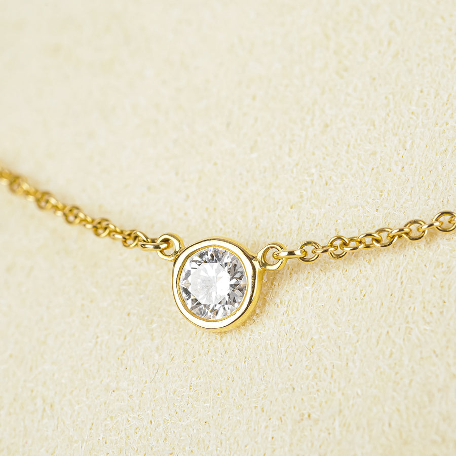 TIFFANY Elsa Peretti 18KYellow Gold Diamonds by the Yard Necklace