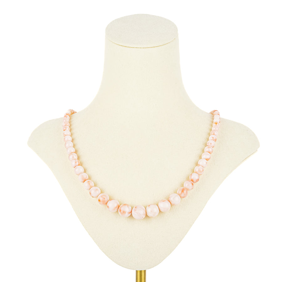 Graduated Coral Bead Necklace