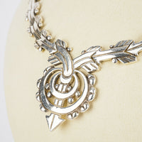LOS BALLESTEROS Sterling Arrow Link Collar Necklace