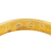 18K Yellow Gold Beveled Band Ring