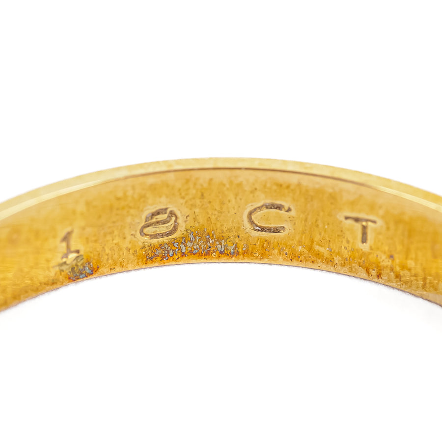 18K Yellow Gold Beveled Band Ring