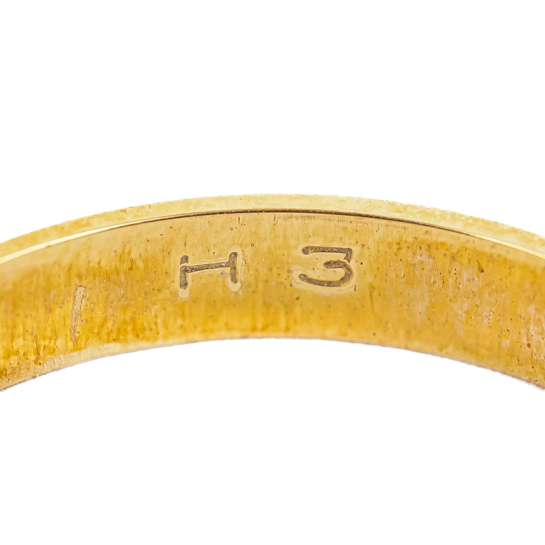 18K Yellow Gold Beveled Band Ring