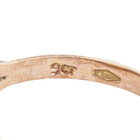 9K Yellow Gold Opal & Diamond Ring