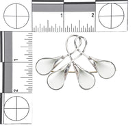JACOB TOSTRUP Sterling White Guilloche Enamel Flower Brooch