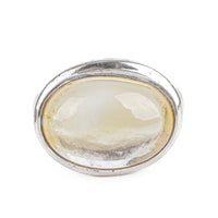Sterling Citrine Cabochon Ring