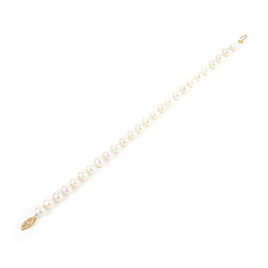 14K Yellow Gold Pearl Bracelet