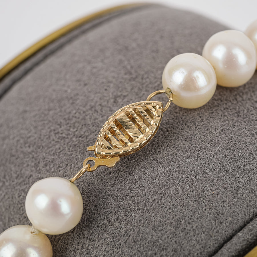 14K Yellow Gold Pearl Bracelet