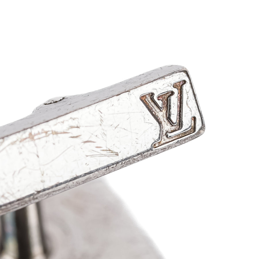 LOUIS VUITTON Sterling Blue Enamel Cufflinks