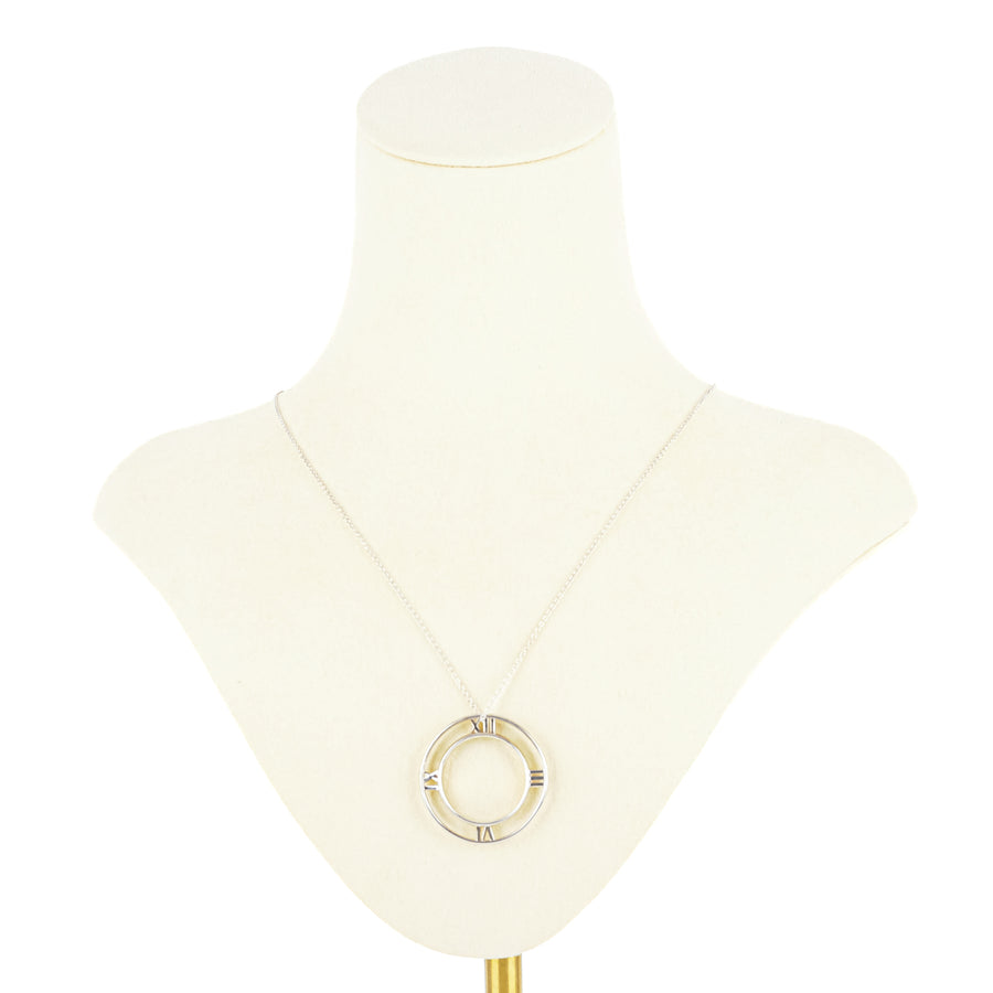TIFFANY & CO Sterling Atlas Medallion Pendant Necklace