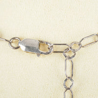 Sterling Satin Finish Bead Circle Link Necklace