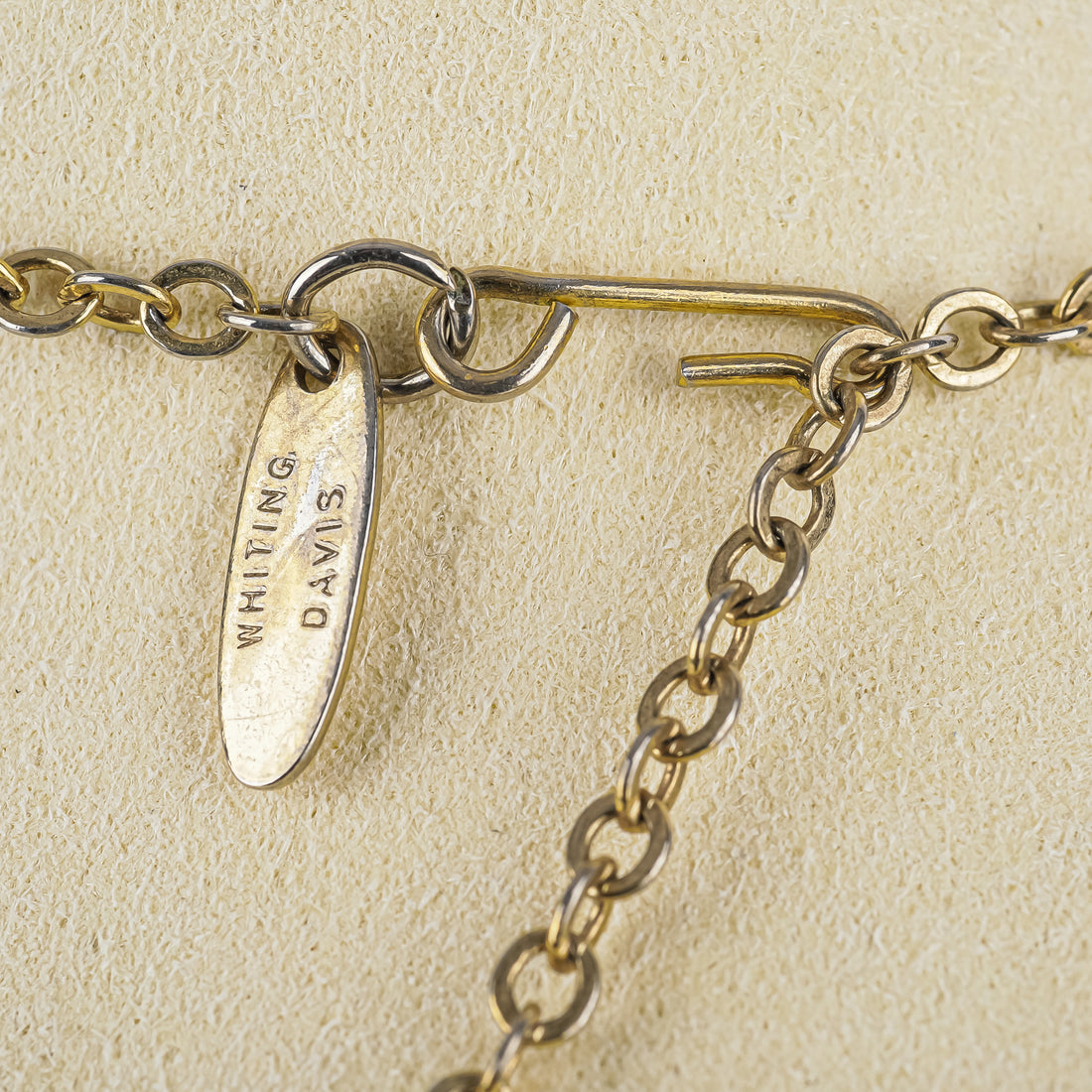 WHITING & DAVIS Gold Mesh Tie Necklace