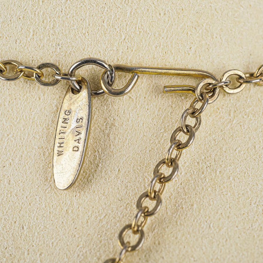 WHITING & DAVIS Gold Mesh Tie Necklace