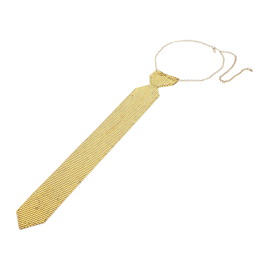WHITING & DAVIS Gold Mesh Tie Necklace