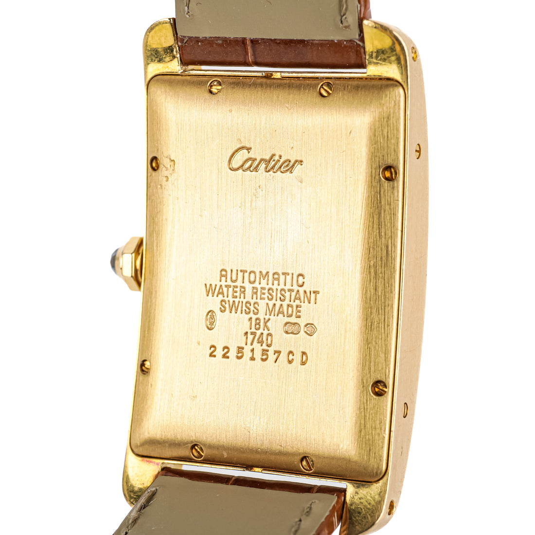 CARTIER 18K Yellow Gold Tank Americaine Watch 27mm