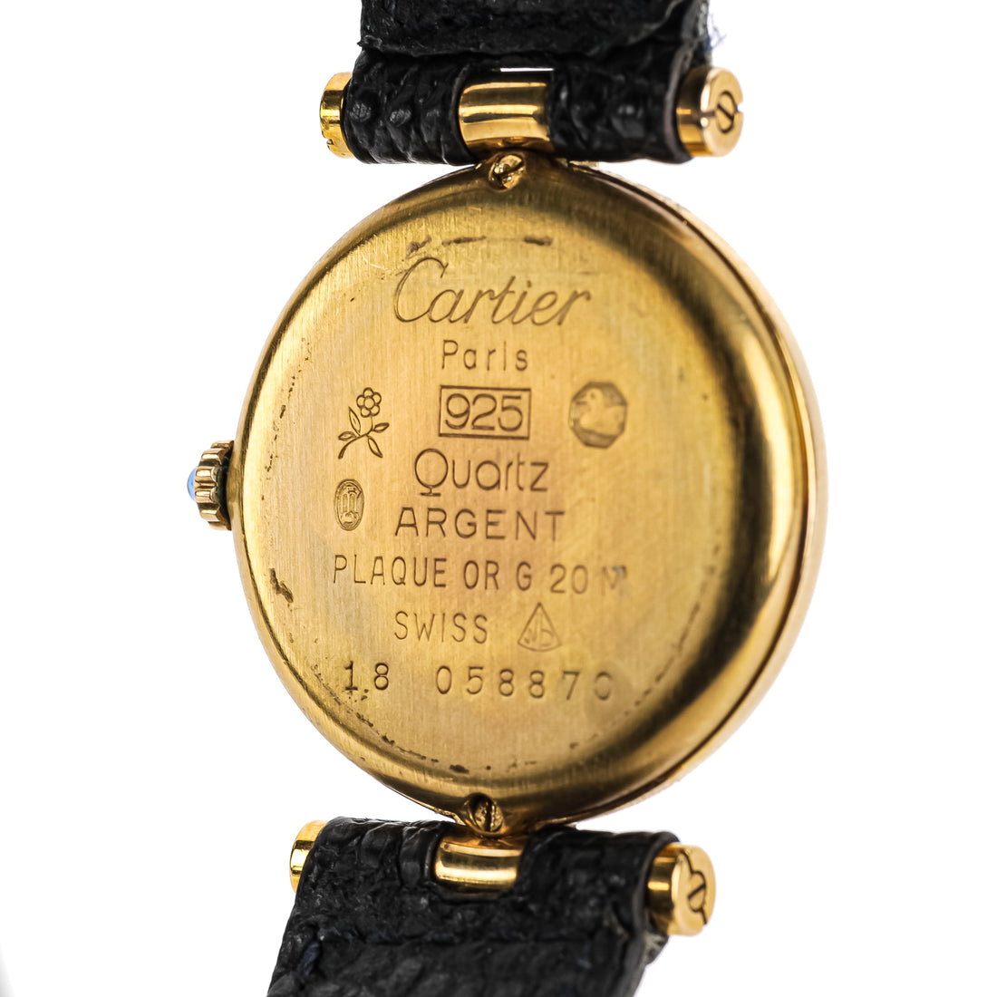 CARTIER Must de Cartier Gold Plated Sterling Round Watch