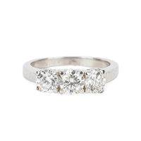 Platinum Diamond Trinity Ring