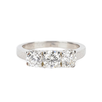 Platinum Diamond Trinity Ring