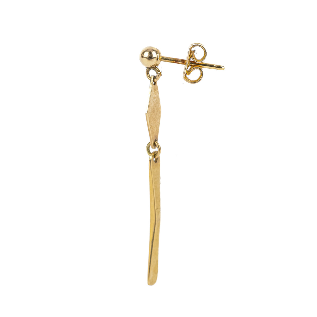 PEPE MAUREEN 14K Yellow Gold Brutalist Link Necklace & Drop Earrings