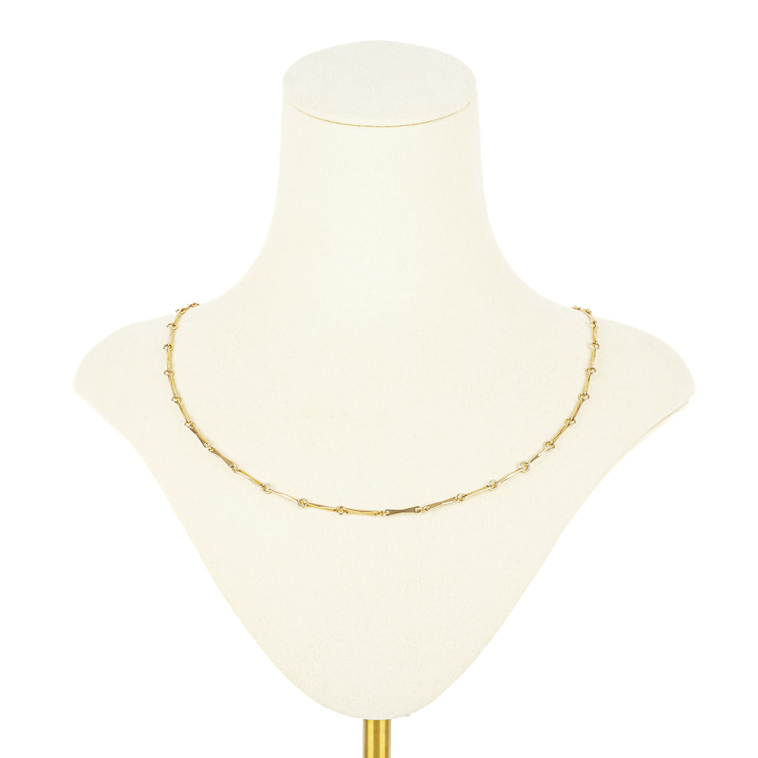PEPE MAUREEN 14K Yellow Gold Brutalist Link Necklace & Drop Earrings