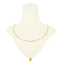 PEPE MAUREEN 14K Yellow Gold Brutalist Link Necklace & Drop Earrings