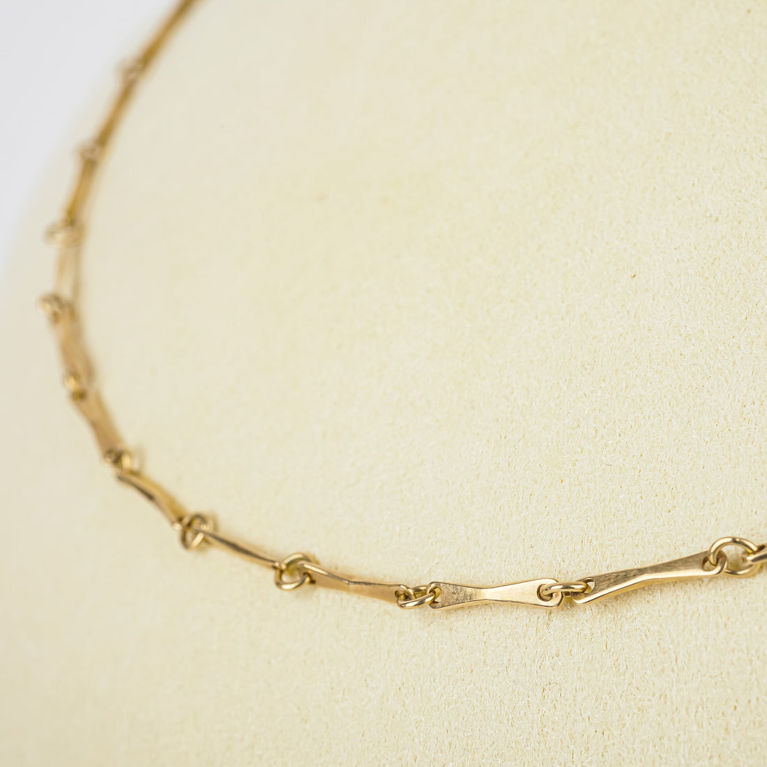 PEPE MAUREEN 14K Yellow Gold Brutalist Link Necklace & Drop Earrings
