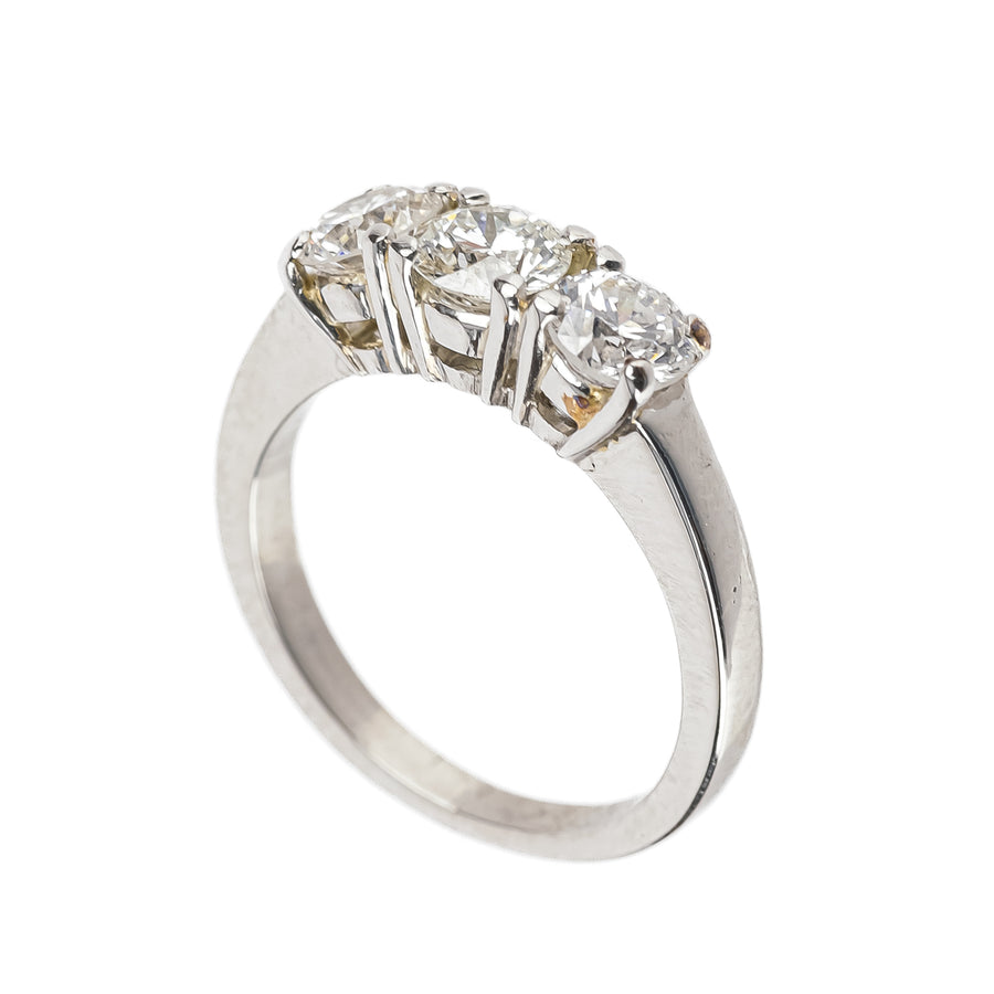 Platinum Diamond Trinity Ring