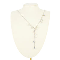 SWAROVSKi Silver Tone Crystal Dangle Lariat Necklace