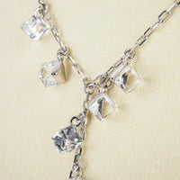 SWAROVSKi Silver Tone Crystal Dangle Lariat Necklace