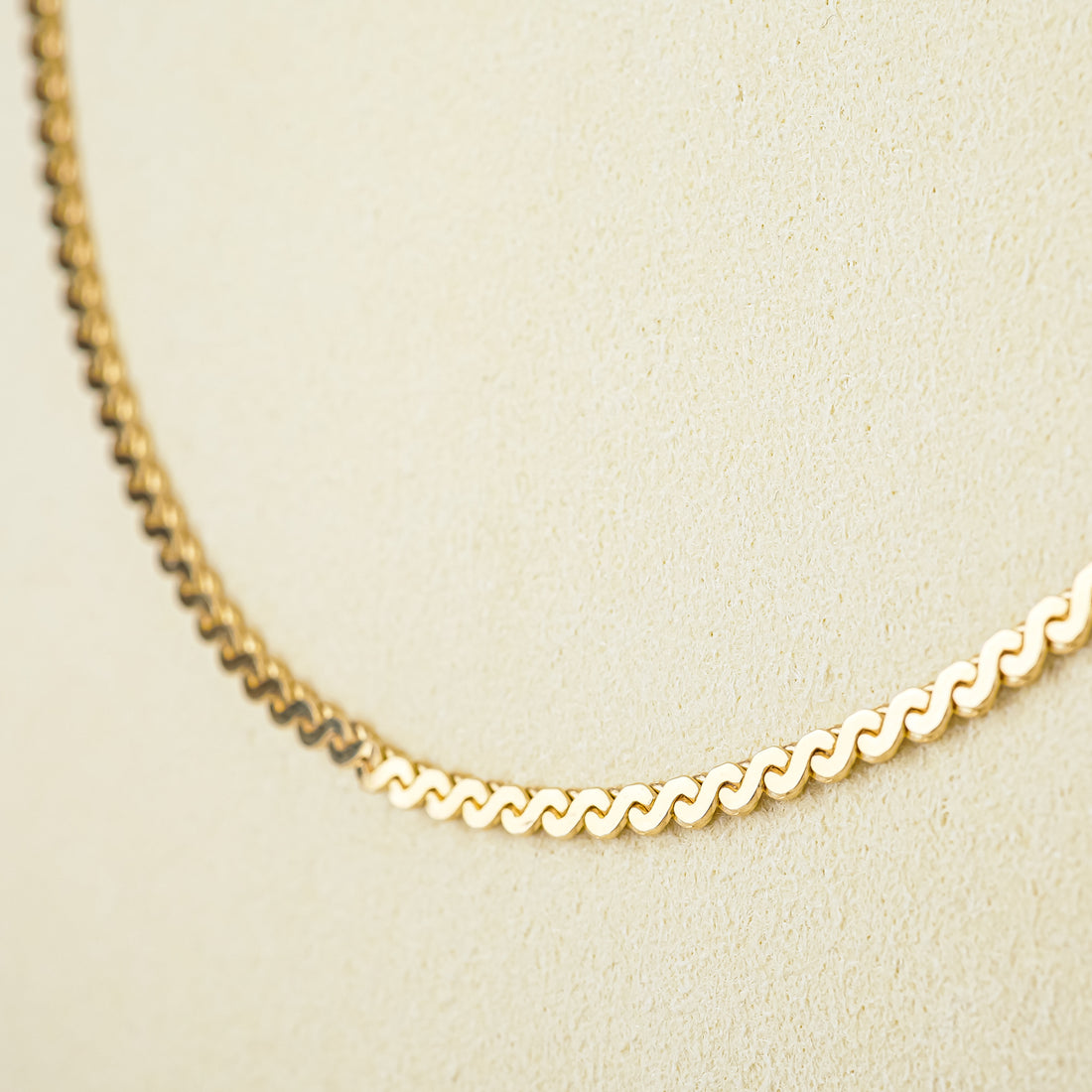 14K Yellow Gold 'S' Link Necklace