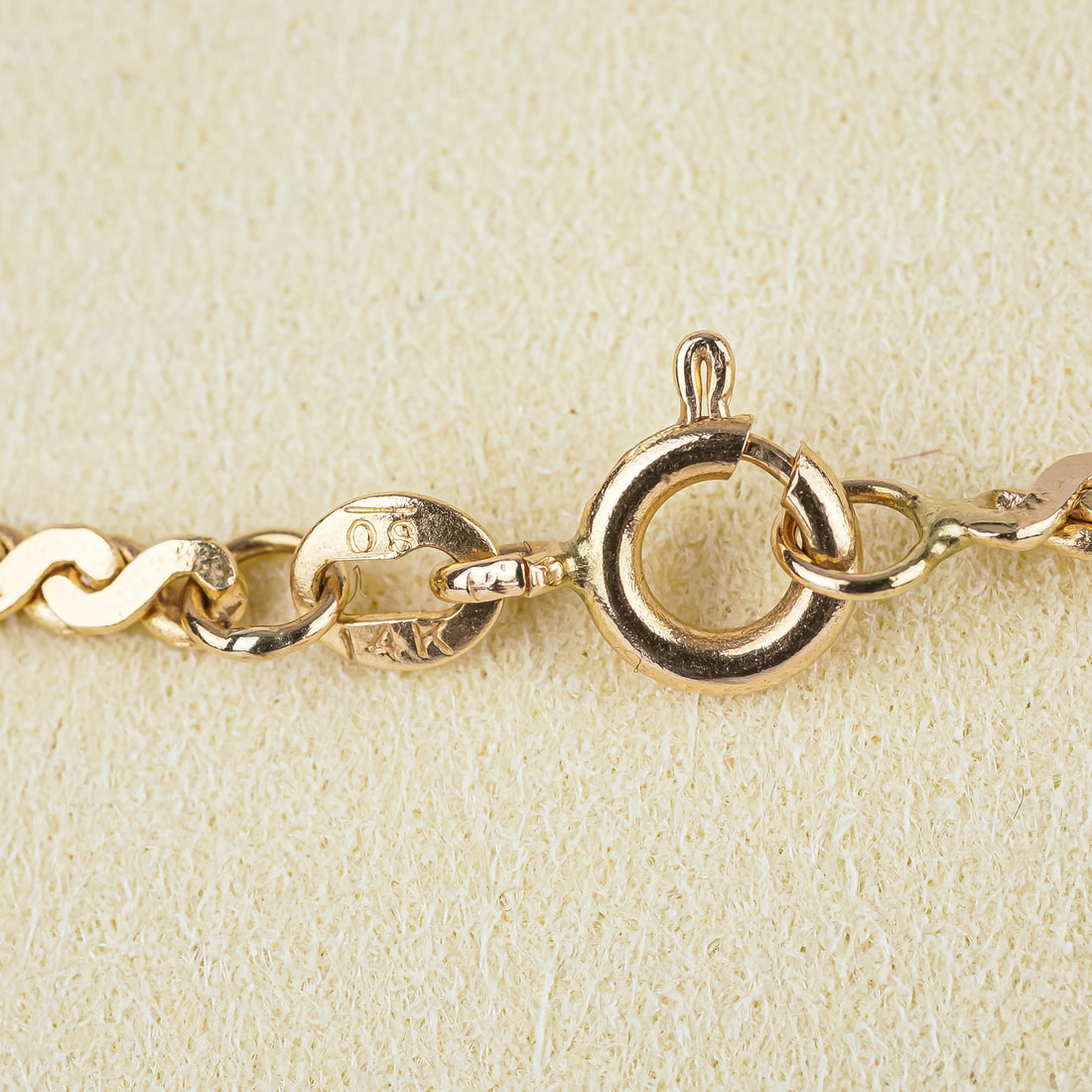 14K Yellow Gold 'S' Link Necklace