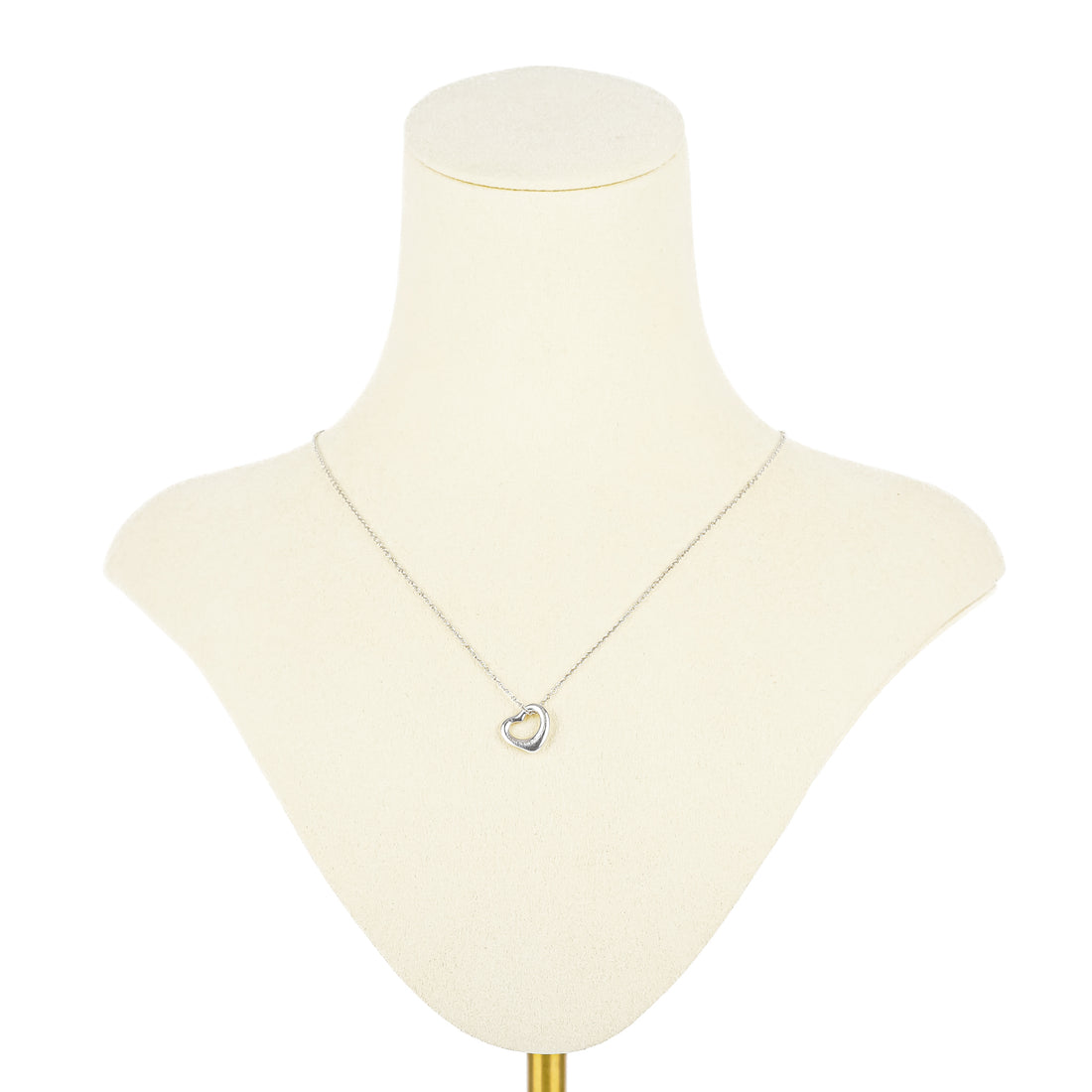 TIFFANY & CO Elsa Peretti Sterling Mini Open Heart Necklace