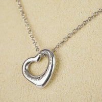 TIFFANY & CO Elsa Peretti Sterling Mini Open Heart Necklace