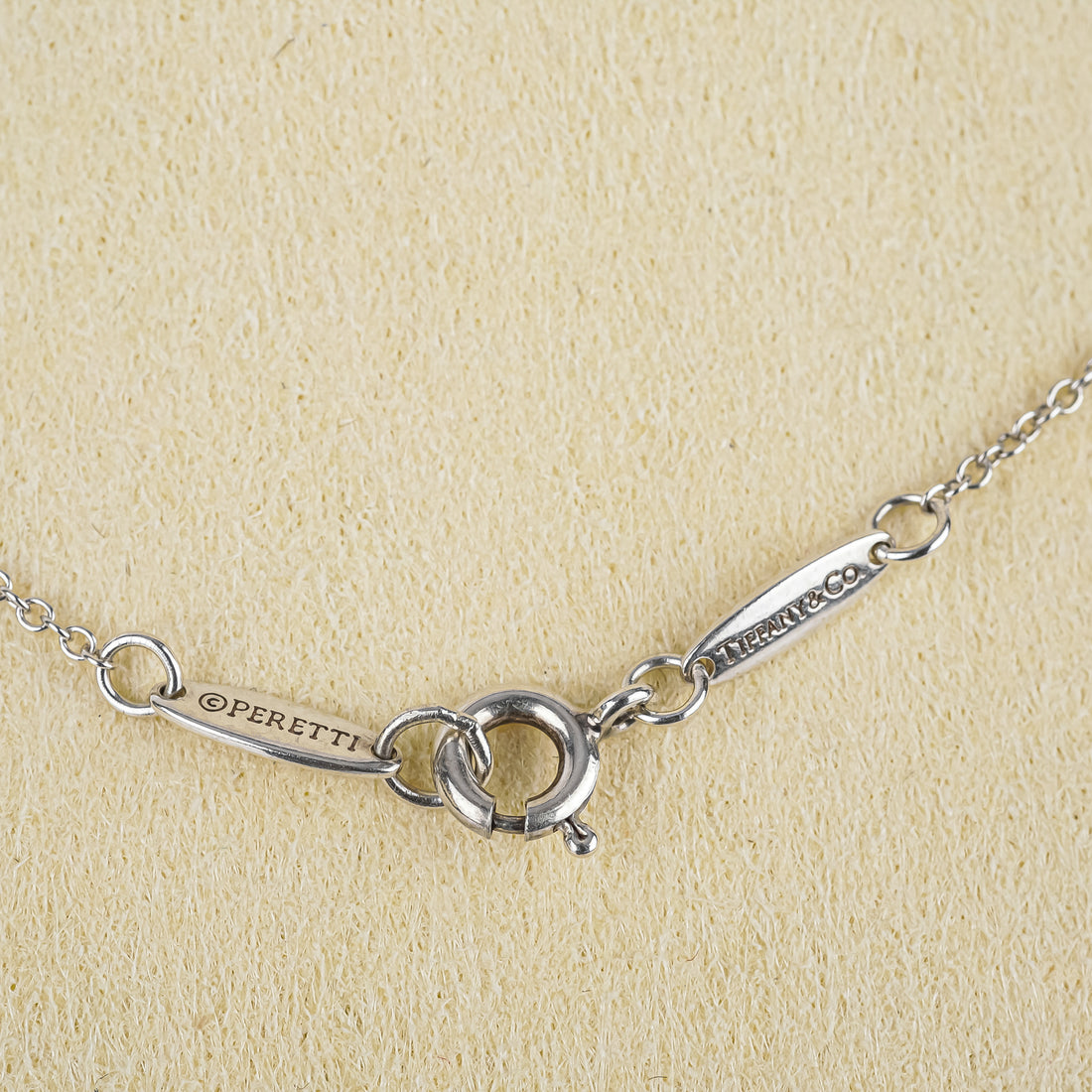 TIFFANY & CO Elsa Peretti Sterling Mini Open Heart Necklace
