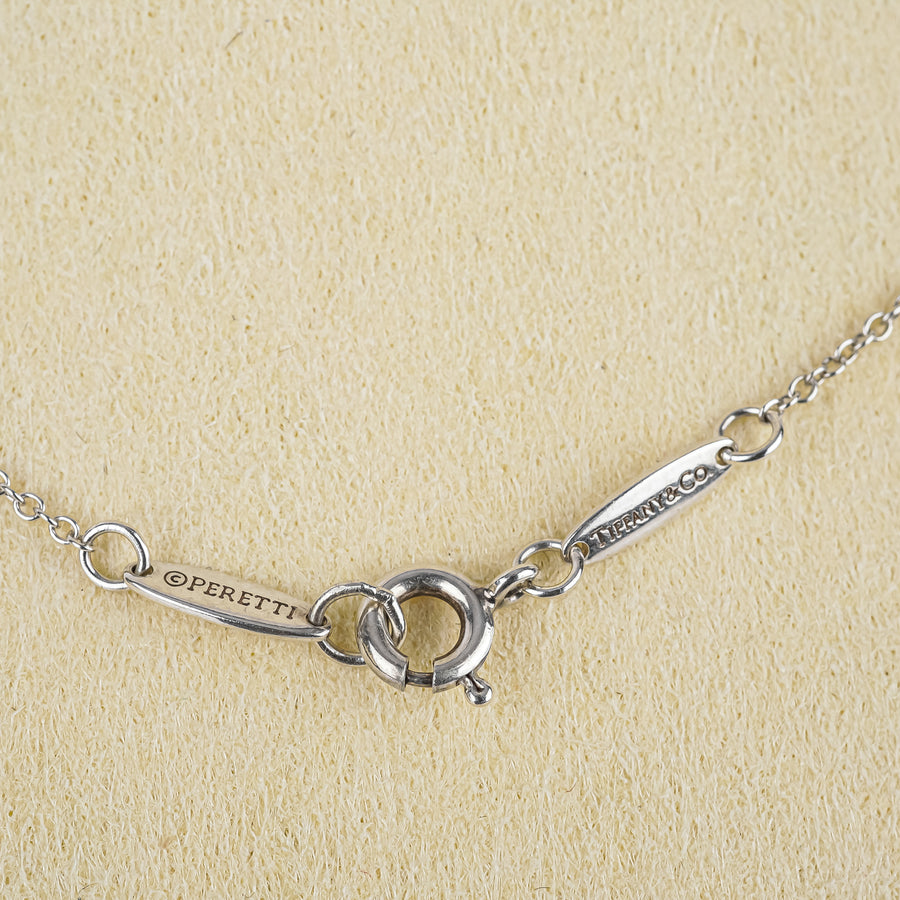 TIFFANY & CO Elsa Peretti Sterling Mini Open Heart Necklace